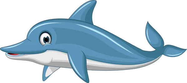 Симпатичная карикатура на дельфина — стоковое фото