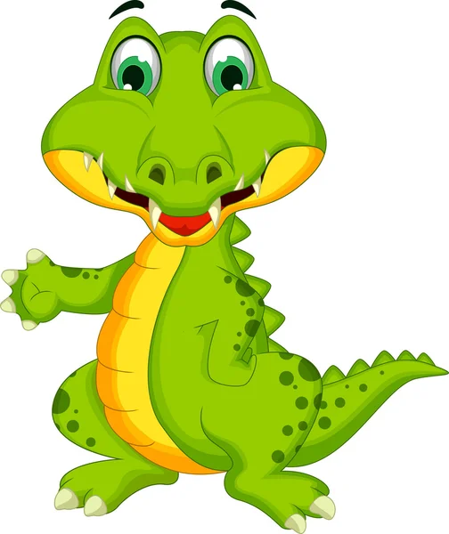 Funny crocodile cartoon posing — Stock Photo, Image