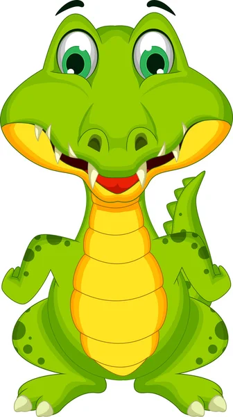Pozowanie kreskówka krokodyl śmieszne — Zdjęcie stockowe