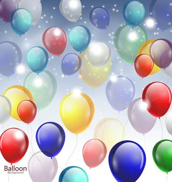 Фон с разноцветными воздушными шарами для вашего дизайна — стоковое фото