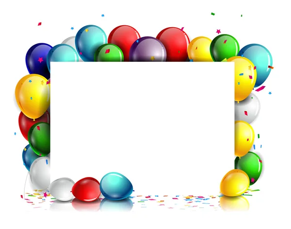 Colorful Birthday background with blank sign — Stock Photo, Image