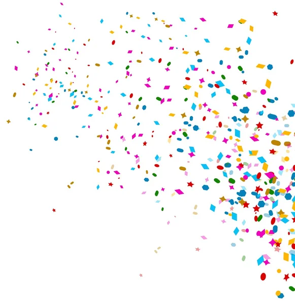 Colorful confetti on white background — Stock Photo, Image