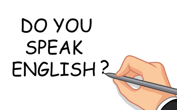 Escritura a mano hablas Inglés  ? — Foto de Stock