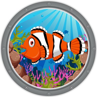 palyaço balık karikatür