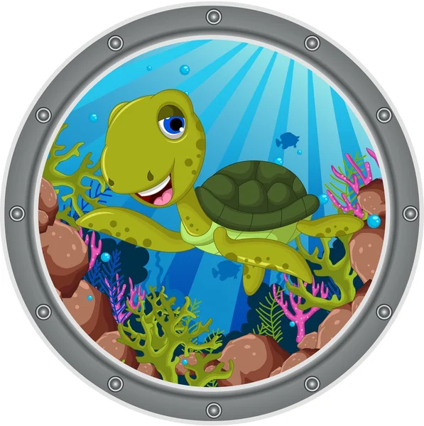Sea turtle cartoon — Stock Photo, Image