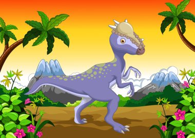 Dinozor Stegosaurus karikatür tasarımınız için