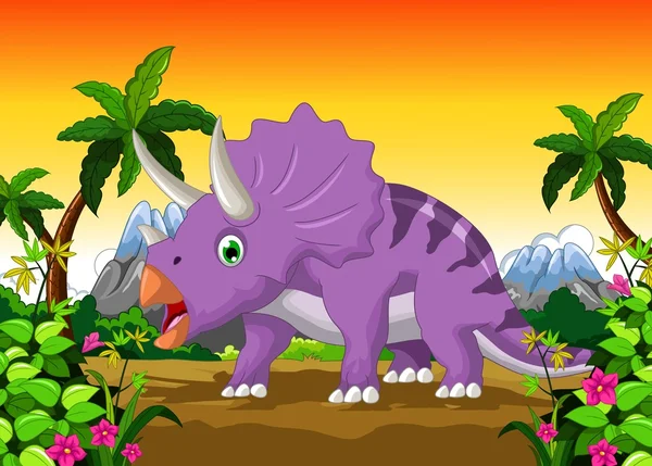 Dinosaurie triceratops cartoon — Stockfoto