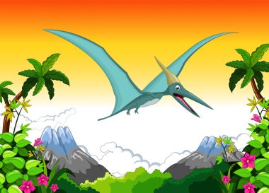 Mutlu pterodactyl çizgi film, uçuş