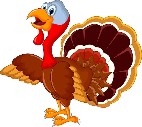 Happy turkey cartoon for your design — Stock Photo, Image