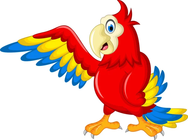 Крылатая птица ара с пустым знаком — стоковое фото