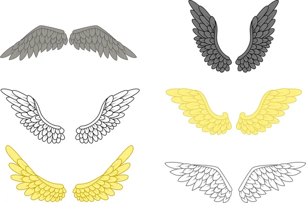 Conjunto de ala de ángel para su diseño —  Fotos de Stock