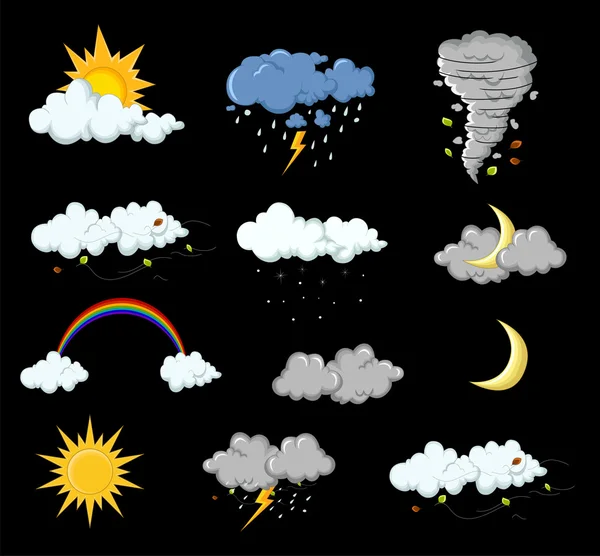 Coleção meteorológica para você design — Fotografia de Stock