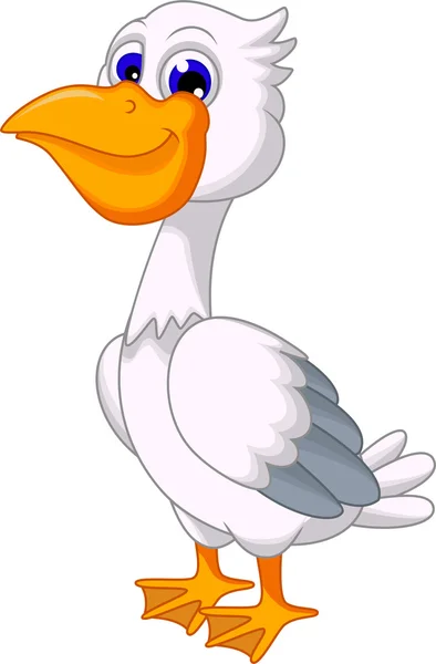 Carino cartoni animati pelican — Foto Stock