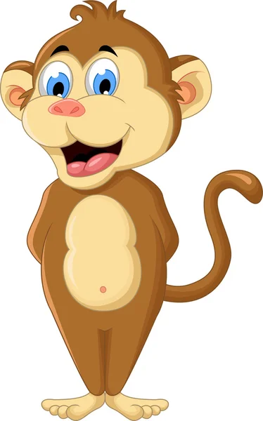 Carino scimmia cartone animato — Foto Stock