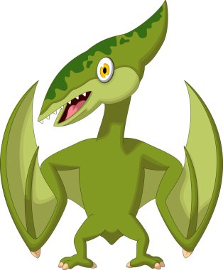 Pterodactyl çizgi film poz