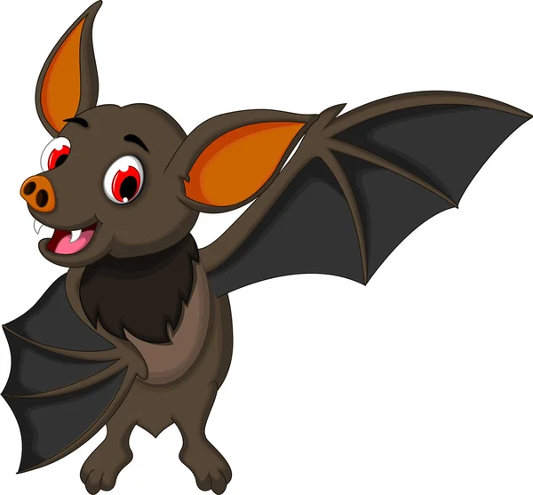 Sonriente murciélago dibujos animados posando — Foto de Stock