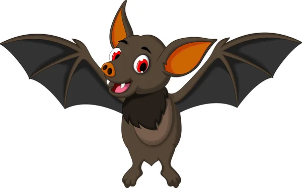 Engraçado morcego desenho animado posando stand — Fotografia de Stock