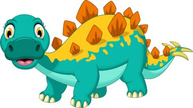 karikatür komik stegosaurus poz