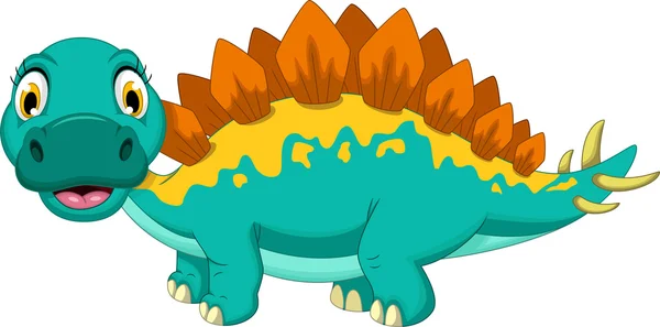 Lindo stegosaurus dibujos animados posando — Foto de Stock