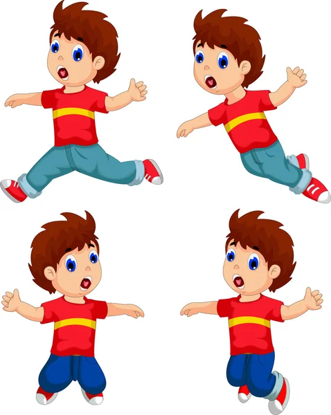 Expression of boy cartoon collection for you design — Stock Photo, Image