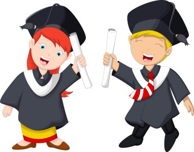 mutlu iki mezuniyet kutlaması