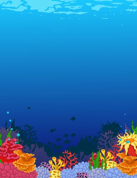 Schönheit Korallen mit Unterwasserblick Hintergrund — Stockfoto