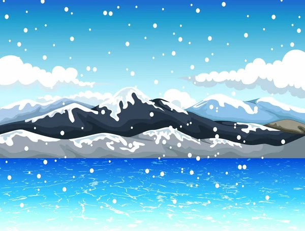 Schoonheid sneeuw berg voor u ontwerpen — Stockfoto
