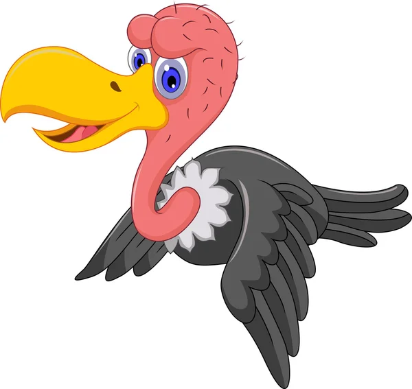 Cute Vulture cartoon flying — Stock Photo, Image