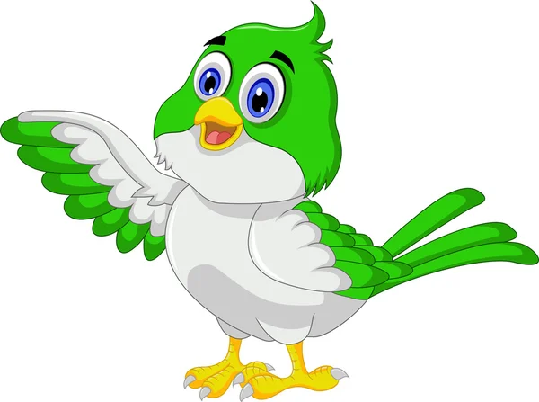 Niedlicher Vogel Cartoon posiert — Stockfoto