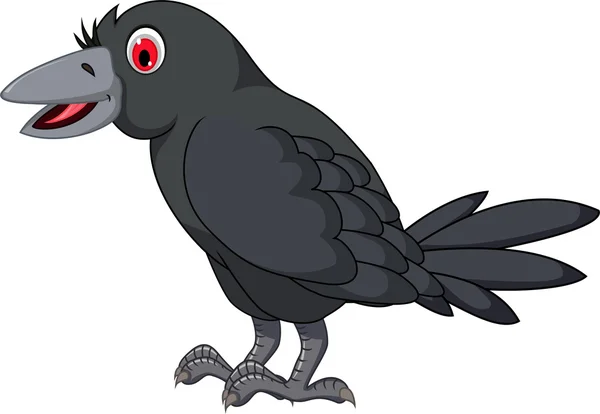 Desenho animado corvo posando — Fotografia de Stock