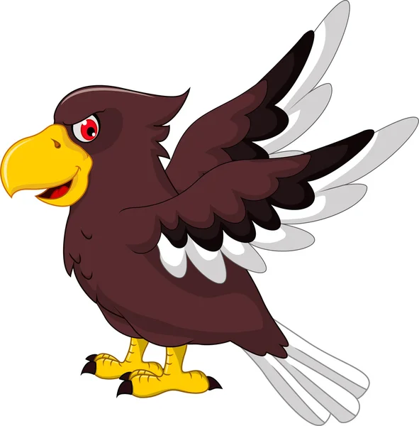 Gullig Eagle tecknad flygande — Stockfoto