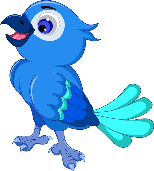 Bonito azul pássaro posando — Fotografia de Stock