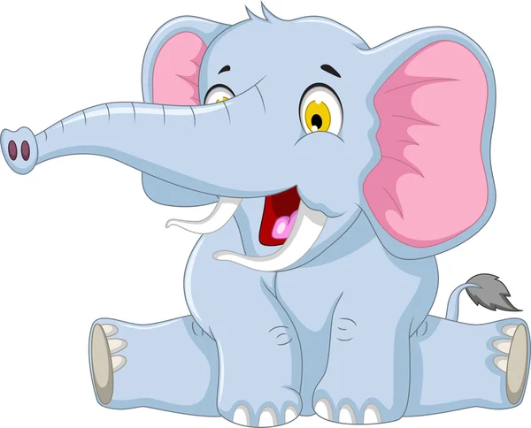 Happy elephant cartoon — Stockfoto