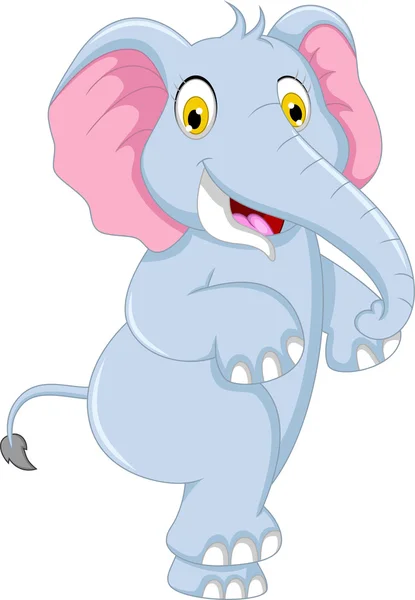 Schattig olifant cartoon dansen — Stockfoto