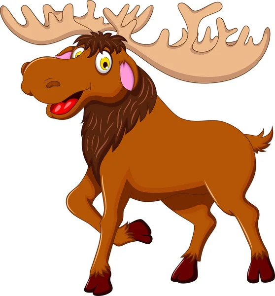 Cute moose cartoon for you design — Stock Photo, Image