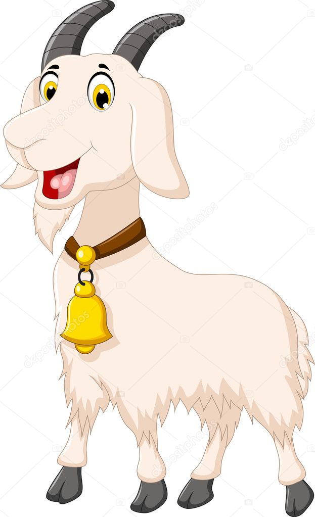 Cute goat cartoon posing Stock Photo by ©starlight789 126700324