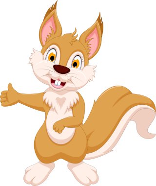 oynarken mutlu sincap çizgi film