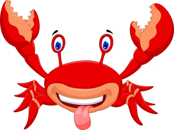 Söt krabba tecknad för du design — Stockfoto