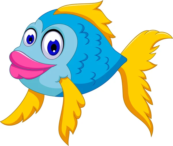 Cute fish cartoon swimming — Stock Photo © starlight789
