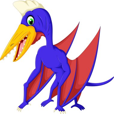 şirin pterodactyl karikatür tasarım için