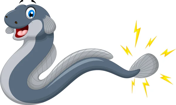 Linda anguila eléctrica de dibujos animados para el diseño — Foto de Stock