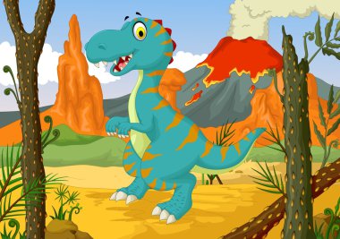 ormanda komik dinozor çizgi film