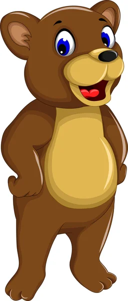 Funny bear cartoon leende — Stockfoto