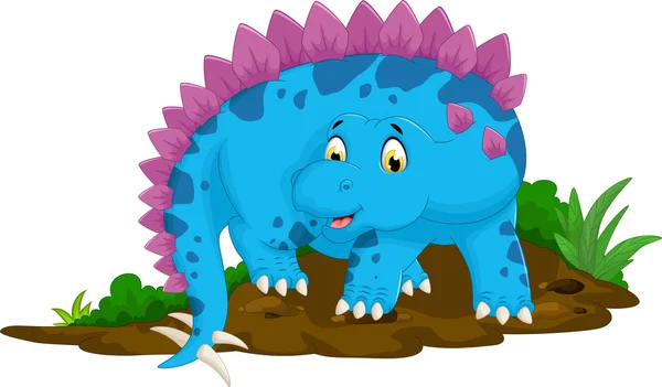 Lustiger Stegosaurus-Cartoon — Stockfoto