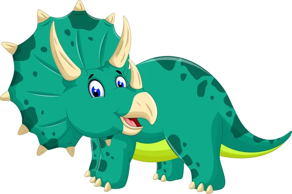 Söta Triceratops cartoon poserar — Stockfoto