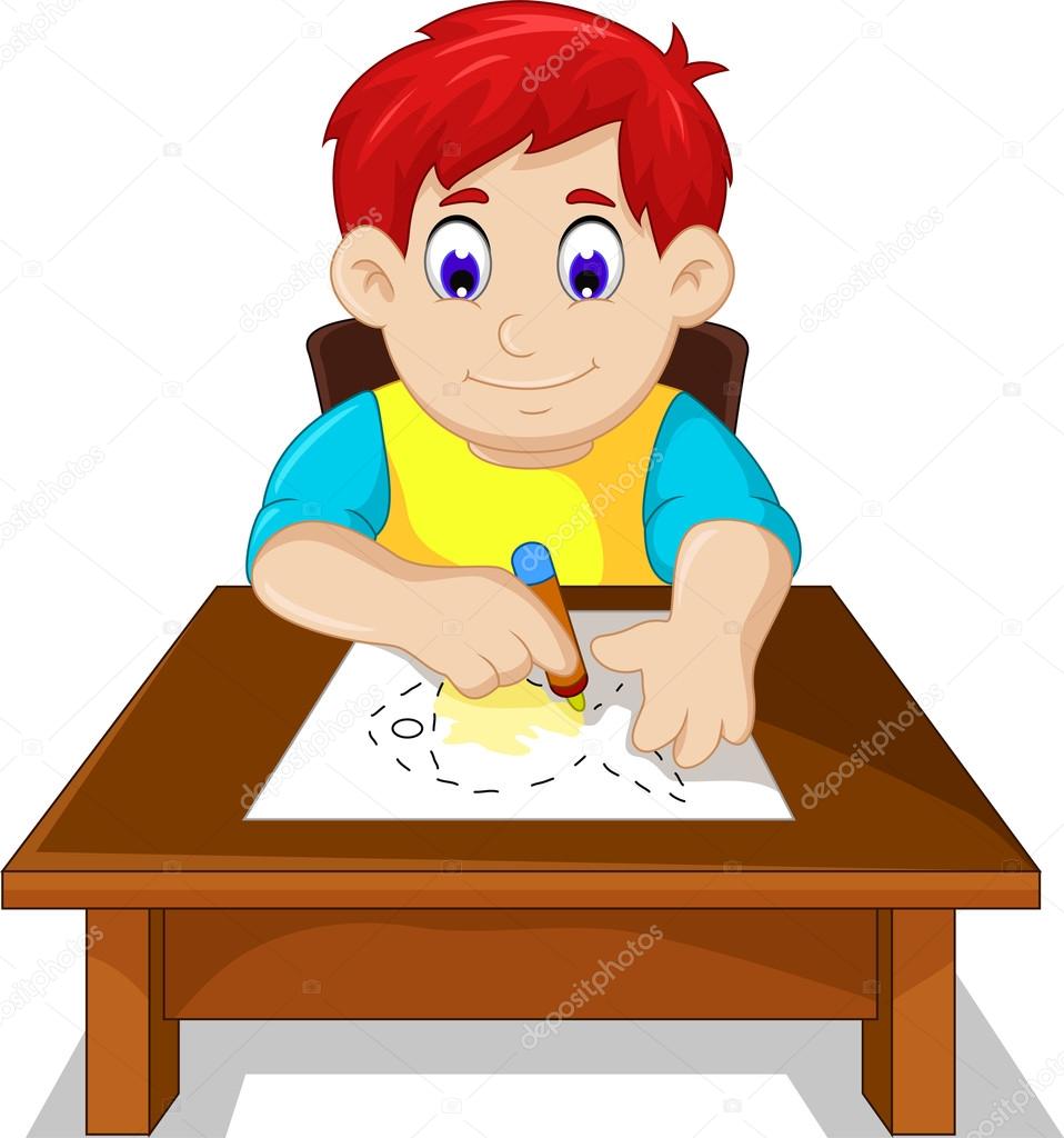 cute boy child cartoon drawing fish