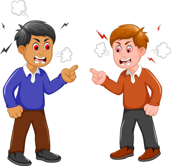 Wütend streiten zwei Männer — Stockfoto