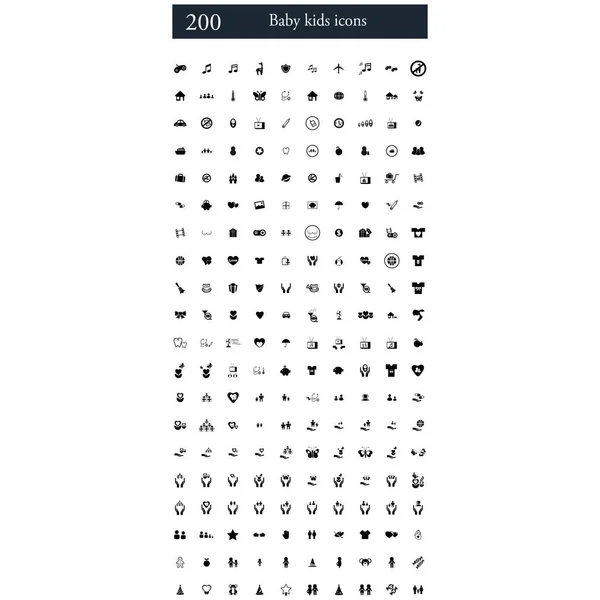 一套 200 的宝贝孩子图标 — 图库矢量图片