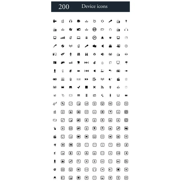 Набор из 200 значков устройств — стоковое фото