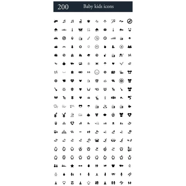 Набор из 200 детских икон — стоковое фото